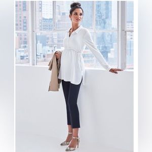 Seraphine Tailored Maternity Shirt size 4, white